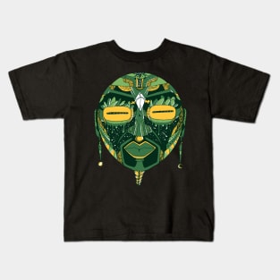 Forrest Green African Mask 2 Kids T-Shirt